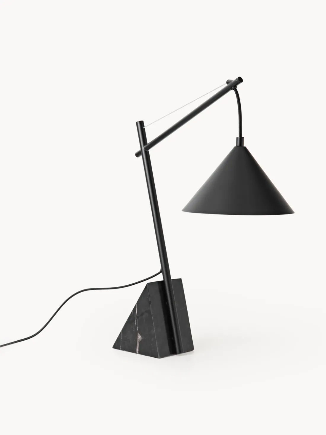 Lámpara de mesa grande con base de mármol Reyna