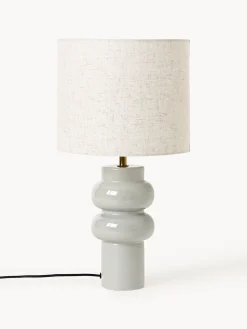 Lámpara de mesa grande de cerámica Christine