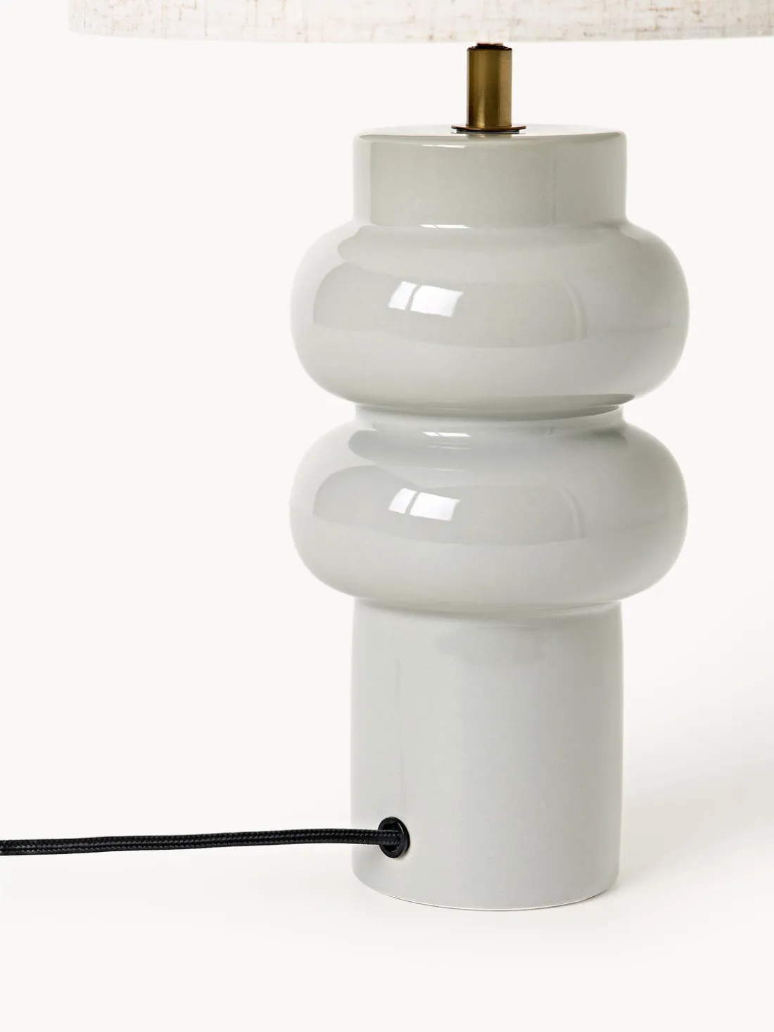 Lámpara de mesa grande de cerámica Christine