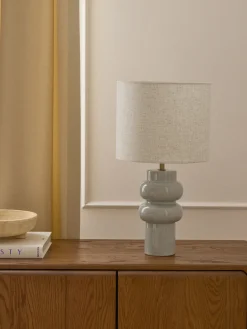 Lámpara de mesa grande de cerámica Christine