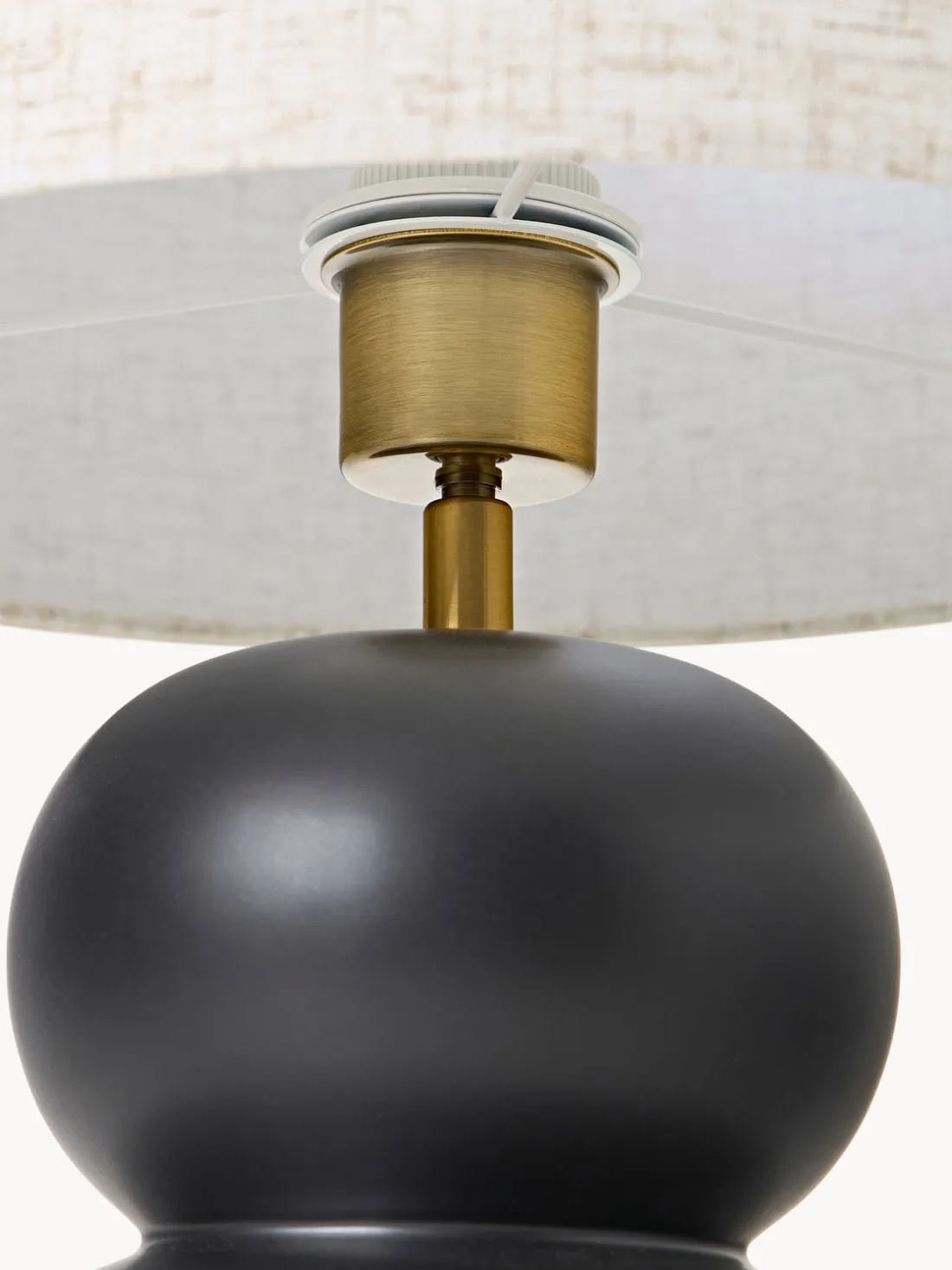 Lámpara de mesa grande de cerámica Georgina