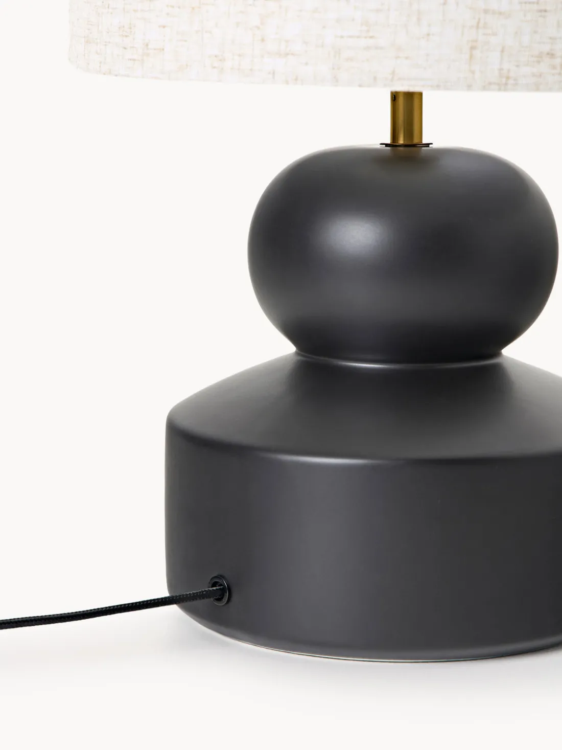 Lámpara de mesa grande de cerámica Georgina