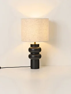 Lámpara de mesa grande de cerámica Christine