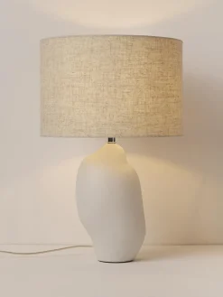 Lámpara de mesa grande de cerámica Colett