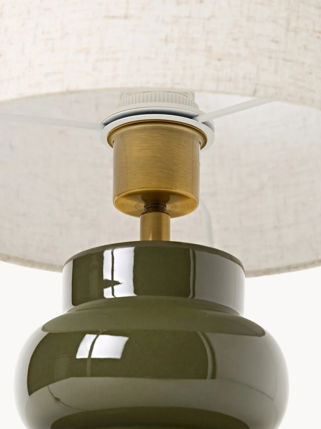 Lámpara de mesa grande de cerámica Christine