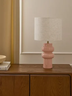 Lámpara de mesa grande de cerámica Christine