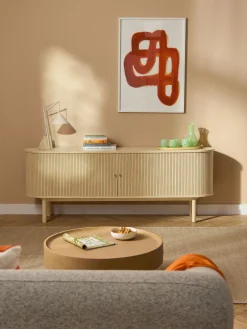 Lámpara de mesa grande de travertino Reyna