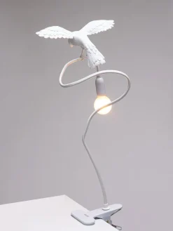 Lámpara de mesa grande regulable con pinza Sparrow