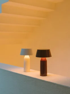 Lámpara de mesa LED Bicoca, con pantalla ajustable regulable, pórtatil