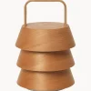 Lámpara de mesa LED móvil de madera de abeto Luver