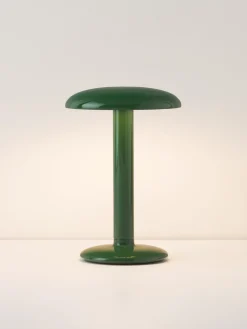 Lámpara de mesa LED pequeña regulable Gustave, portátil