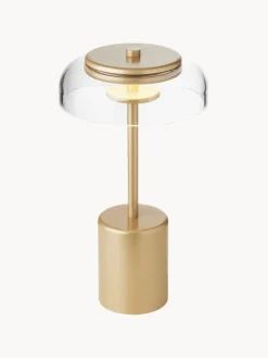 Lámpara de mesa LED pequeña regulable Blossi, portátil