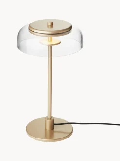 Lámpara de mesa LED pequeña soplada regulable Blossi, portátil