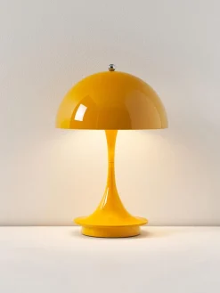 Lámpara de mesa LED regulable Panthella de diseño Verner Panton, 24 cm, portátil