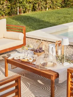 Lámpara de mesa para exterior LED regulable Trellia, portátil