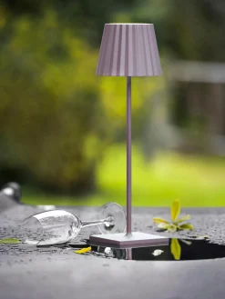 Lámpara de mesa para exterior LED regulable Trellia, portátil