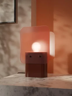 Lámpara de mesa pequeña Aluna