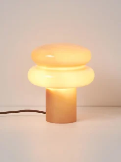Lámpara de mesa pequeña de vidrio opalino Baya