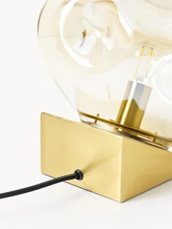 Lámpara de mesa pequeña de vidrio Amora