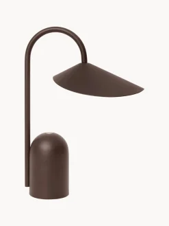 Lámpara de mesa pequeña LED regulable Arum, portátil