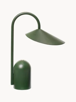 Lámpara de mesa pequeña LED regulable Arum, portátil
