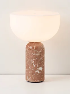 Lámpara de mesa pequeña móvil de mármol Kizu, regulable