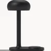 Lámpara de mesa pequeña regulable LED Emendo, con estación de carga
