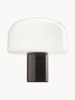 Lámpara de mesa regulable de cristal opalino Bellhop