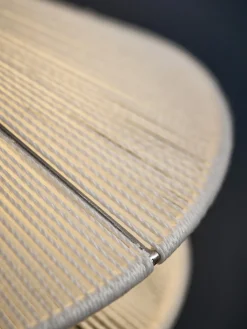 Lámpara de mesa regulable de lino Kiku