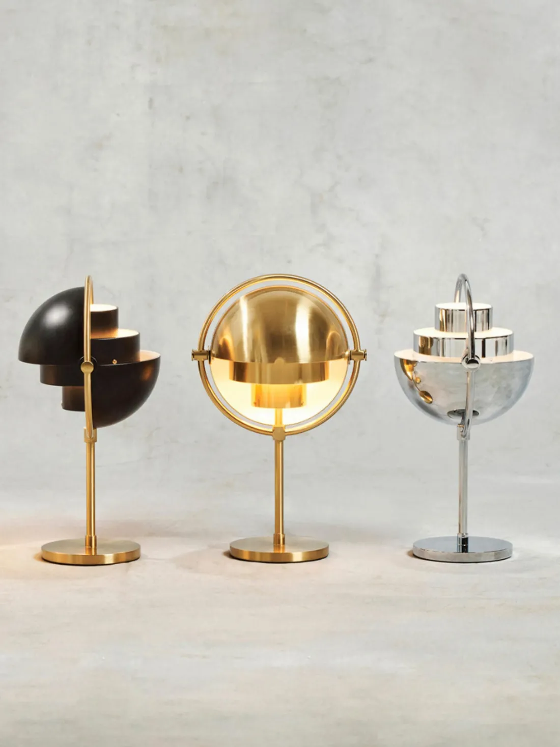 Lámpara de mesa regulable y ajustable Multi-Lite, portátil