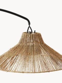 Lámpara de pie artesanal regulable LED Niza, con mando a distancia