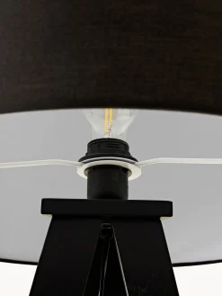 Lámpara de pie con pantalla de madera maciza Jake