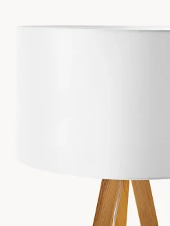 Lámpara de pie con pantalla de madera maciza Jake