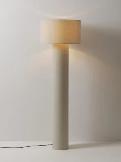 Lámpara de pie de lino Ron