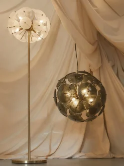 Lámpara de pie de vidrio Mireille