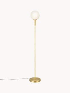 Lámpara de pie de vidrio opalino Minna