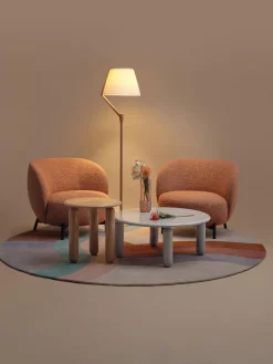 Lámpara de pie grande LED regulable Angelo Stone