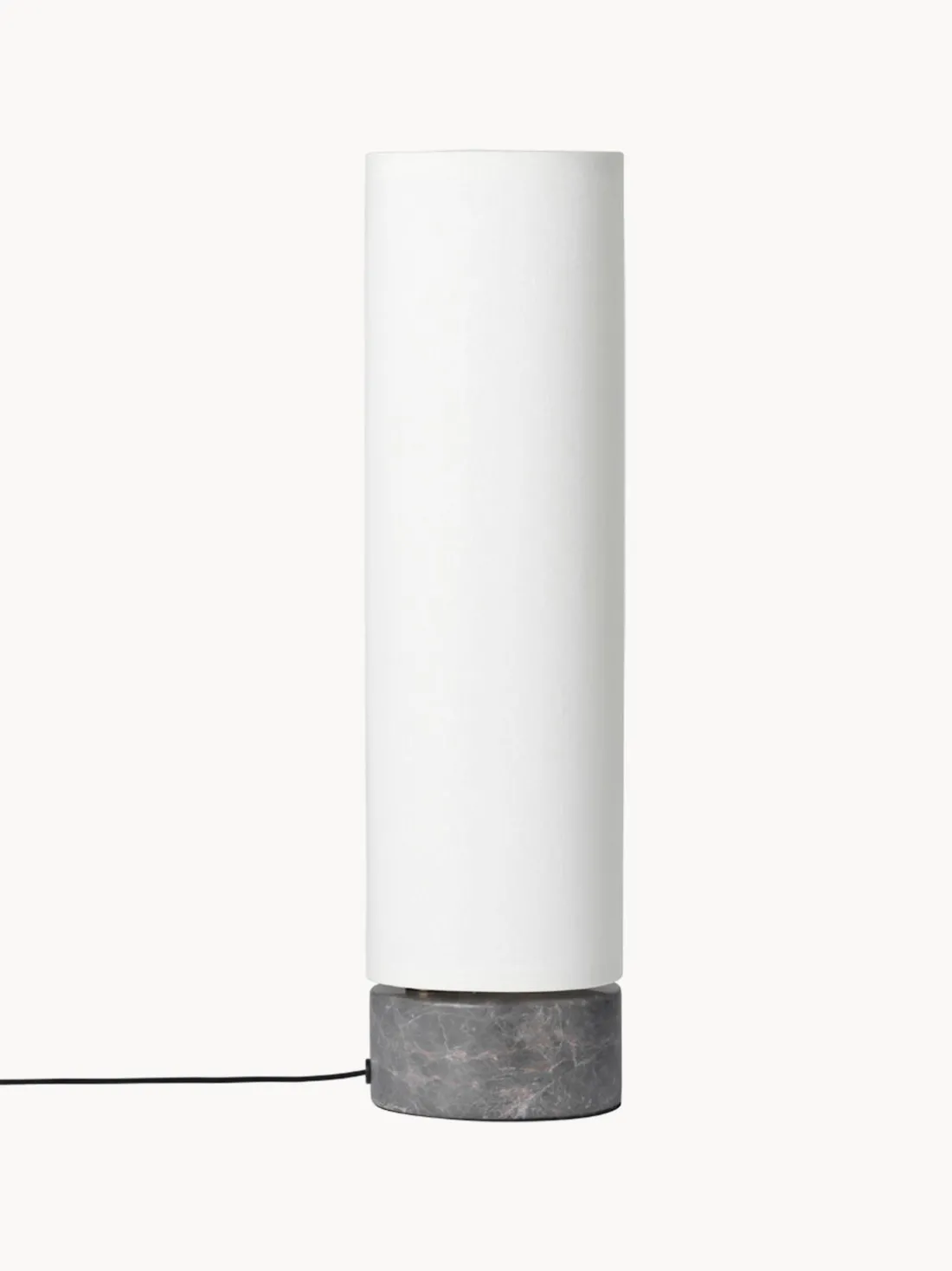 Lámpara de pie LED regulable con base de mármol Unbound, tamaños diferentes