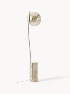 Lámpara de pie pequeña de travertino Cora