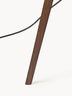 Lámpara de pie trípode de madera maciza Jake