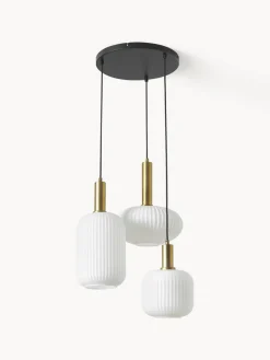 Lámpara de techo cluster de vidrio opalino Candela