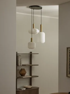 Lámpara de techo cluster de vidrio opalino Candela