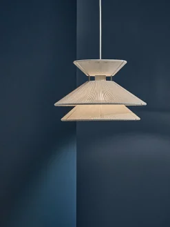 Lámpara de techo de lino Kiku