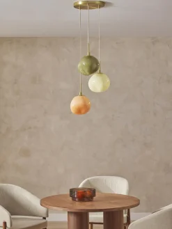 Lámpara de techo de vidrio opalino Josie