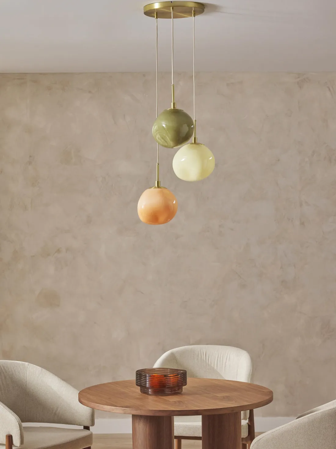 Lámpara de techo de vidrio opalino Josie