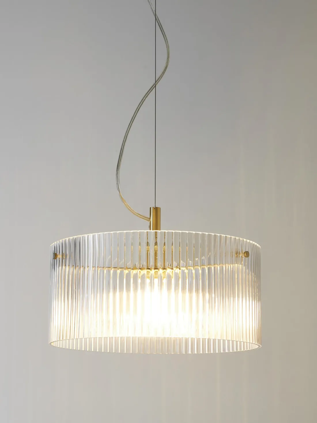 Lámpara de techo de vidrio acanalado Emmi