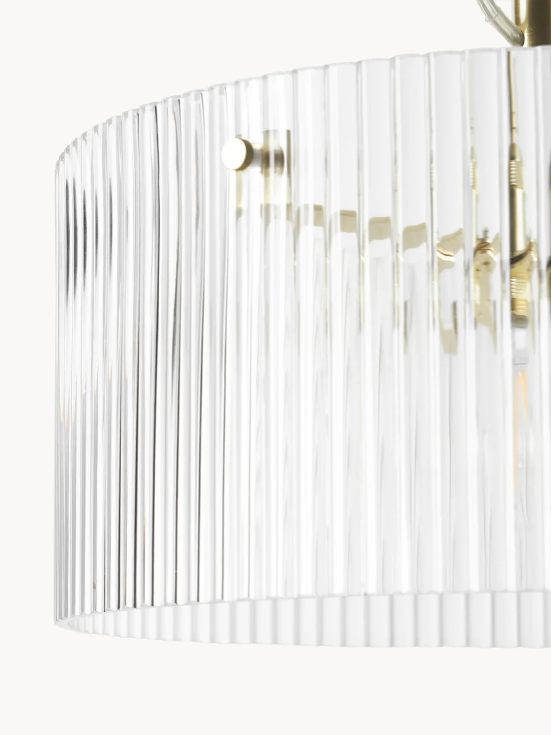 Lámpara de techo de vidrio acanalado Emmi