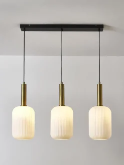 Lámpara de techo de vidrio opalino Candela