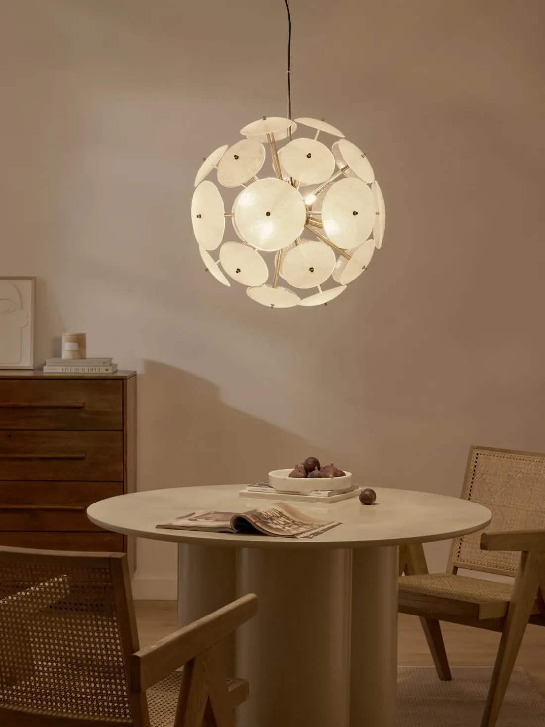 Lámpara de techo de vidrio Mireille