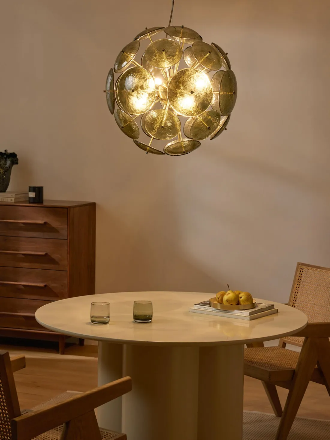 Lámpara de techo de vidrio Mireille